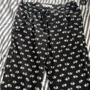fabric pants elephant print